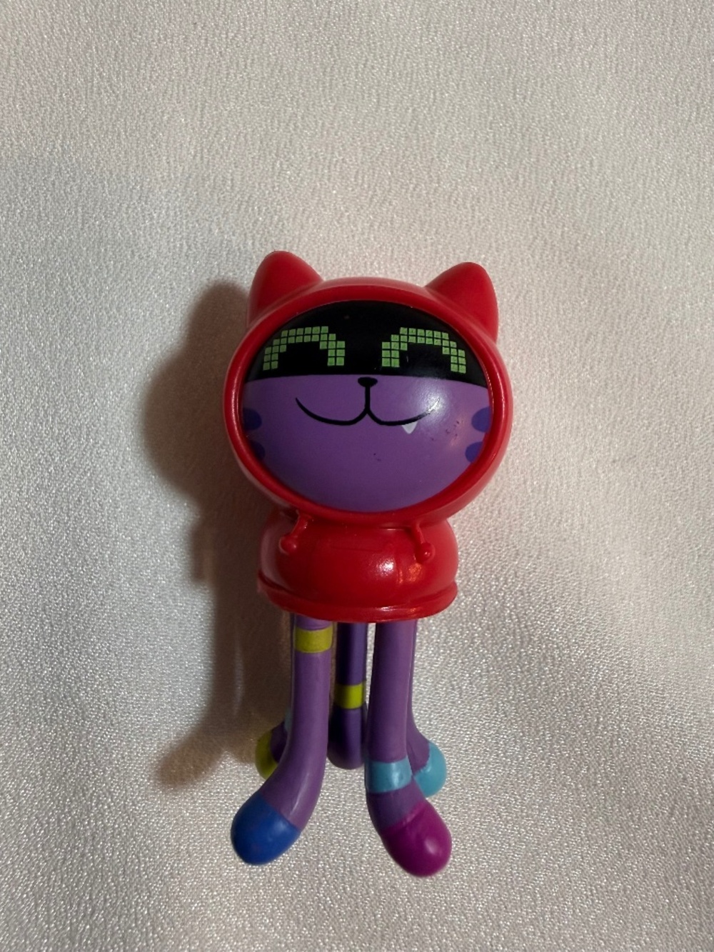 Gabby’s Dollhouse DJ Catnip Figure Purple Cat Red Hoodie Toy